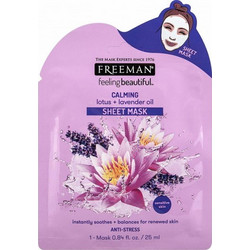Freeman Lotus & Lavender Oil Calming Sheet Μάσκα Προσώπου για Καταπράυνση 25ml