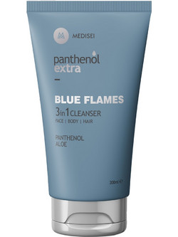 Medisei Panthenol Extra Blue Flames 3 in 1 Cleanser FaceBody & Hair Σαμπουάν & Αφρόλουτρο 200ml