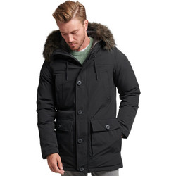 Superdry New Rookie Ανδρικό Μπουφάν Χειμωνιάτικο Παρκά Μαύρο M5011254A-12Α