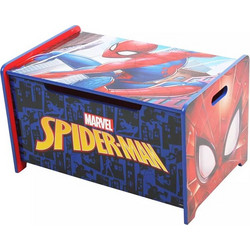 Ξύλινο Έπιπλο Μπαούλο Αποθήκευσης παιχνιδιών με Θέμα τον Spiderman από Ξύλο MDF, 62.5x40x37 cm - Aria Trade
