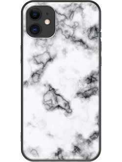 Θήκη Agate Stone - White iPhone 11 Black TPU (Μαύρη Σιλικόνη)