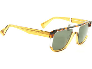 Folc Combo Havana Γυναικεία Γυαλιά Ηλίου Aviator Κοκάλινα Κίτρινα με Πράσινο Polarized Φακό