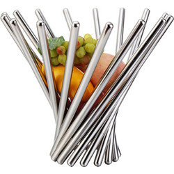 Καλάθι Φρούτων INOX SS201 ύψος 35cm διάμετρος βάσης 12cm c379211