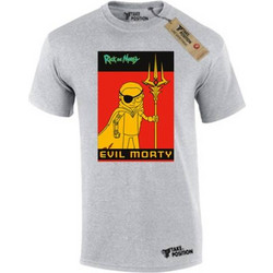 Ανδρικό μπλουζάκι t-shirt βαμβακερό Takeposition, Rick and Morty Poster, Γκρι, 320-1269