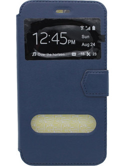 Θήκη flip με Call Display,δυνατότητα απάντησης και STAND για Sony Xperia M5 - Σκούρο Μπλε