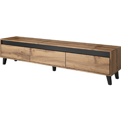 PoliHome Έπιπλο Τηλεόρασης Ξύλινο Μπεζ Μ185xΠ38xΥ42cm Nord 162083259