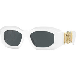Versace VE 4425U 314/87 Γυναικεία Γυαλιά Ηλίου Ορθογώνια Κοκάλινα Λευκά με Μαύρο Polarized Φακό