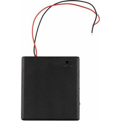 3xAA Plastic Battery Case Holder 2 x 1.5V with Cover and Switch