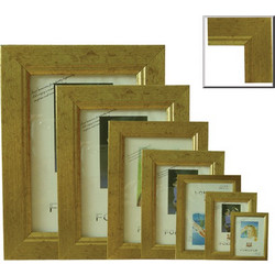Πλαστική κορνίζα χρυσή επιτραπέζια 10x15cm