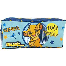 Must Disney Lion King Simba Κασετίνα Βαρελάκι με 2 Θήκες Μπλε 000563065