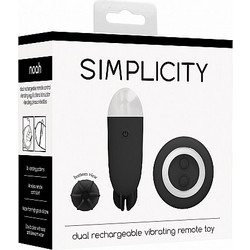 Shots Simplicity Noah Egg Δονητής Egg για Ζευγάρια με Τηλεχειριστήριο Μαύρος