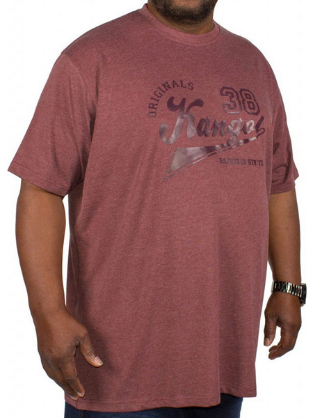 Big size Kangol Rex T-shirt μπορντό μελανζέ 707776-bor
