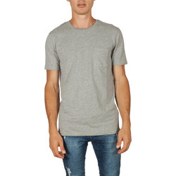 Minimum Nowa ανδρικό t-shirt γκρι μελανζέ με τσέπη 143310248-gr