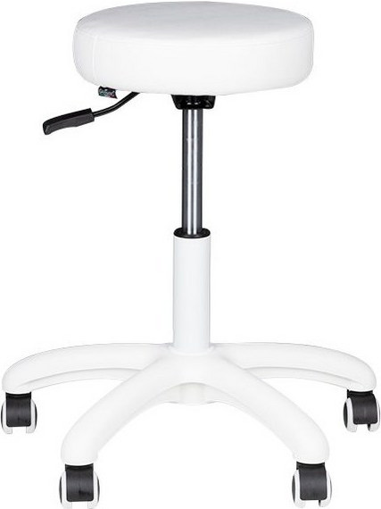 NC Pro Equipment AM-303-2 COSMETIC STOOL WHITE - Επαγγελματικό σκαμπώ μανικιούρ & αισθητικής Milky White