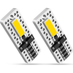 T10 LED 12V 2 SMD 7020 CANBUS 100LM 2W ψυχρό λευκό 6000K 2 τεμάχια A500 T10-6 NOVSIGHT