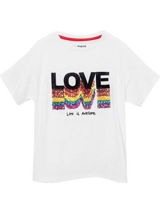 Desigual Παιδικό T-Shirt Κοντομάνικο Λευκό 22SGTK15-1000