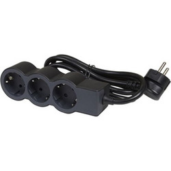 Legrand SurgeArrest 3 Outlets 1.5m Cable Black/Grey (694550)