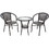 Pakoworld Saylor Σετ Σαλόνι Κήπου Rattan 3τμχ Καφέ 140-000028