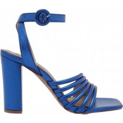 Seven LUCY-700 Γυναικεία Πέδιλα Δερμάτινα Royal Blue με Χοντρό Ψηλό Τακούνι O47000075633