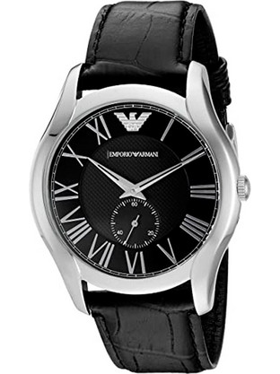 Emporio Armani Ανδρικό Ρολόι με Μαύρο Δερμάτινο Λουράκι AR1703