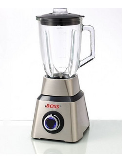 iBoss B-348 Μπλέντερ για Smoothie με Γυάλινη Κανάτα 1.5lt 800W Ασημί