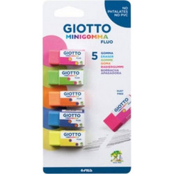 Giotto Stilnovo Minigomma Γόμα Fluo Σε Blister 5Τμχ 000025200