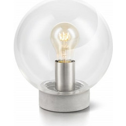 Lifa-Living LIFA-LIVING Πορτατίφ Ε27 Διαφανές Ασημί Φ20xΥ22.5cm