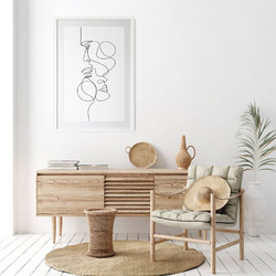 ΑΦΙΣΑ WALL-DESIGN TENDERNESS 49510 (PVC/PLEXIGLASS ΑΣΠΡΗ ΚΟΡΝΙΖΑ ΜΕ ΠΛΑΙΣΙΟ) 40x60cm