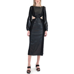 Lace Midi Βραδινό Φόρεμα Μαύρο M-8182