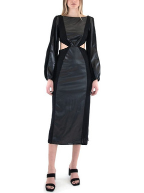Lace Midi Βραδινό Φόρεμα Μαύρο M-8182