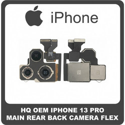 Apple iPhone 13 Pro (A2638, A2483) / iPhone 13 Pro Max (A2643, A2484) Main Rear Back Camera Module original Flex 12+12+12 MP