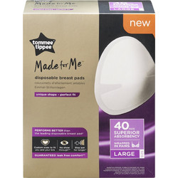 Tommee Tippee Made for Me Large Επιθέματα Στήθους 40τμχ