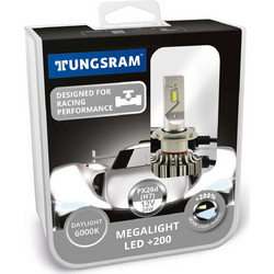 Tungsram H7/PX26D Megalight +200% LED 24W 2τμχ