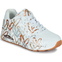 Skechers Uno Γυναικεία Sneakers Λευκά Ασημί Χρυσά 155523-WTGD