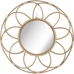 Καθρέπτης Rattan 51εκ. Flower
