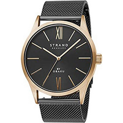Strand by Obaku Ανδρικό Ρολόι με Μαύρο Μεταλλικό Μπρασελέ S720GXVBMB