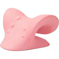 Neck Shoulder Stretcher Relaxer Cervical Chiropractic Traction Device Pillow(Pink) (OEM)