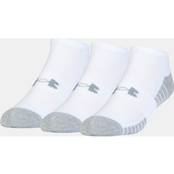 UNDER ARMOUR HEATGEAR NO SHOW SOCKS ΑΣΠΡΟ