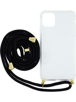 GOOSPERY CLEAR CASE WITH STRAP IPHONE X/XS - BLACK