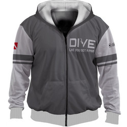 Athlon Technical Diver Ανδρική Ζακέτα Φούτερ με Κουκούλα και Φερμουάρ Ανθρακί 119-1506