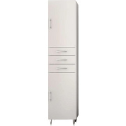 Drop Στήλη Μπάνιου Δαπέδου Ξύλινη White Gloss 40x32x184cm 6SALR40WH
