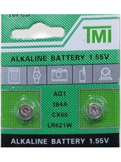 TMI Button Alkaline Battery AG1- 364A (2τμχ)