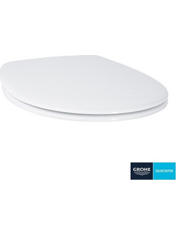 GROHE Bau Ceramic Καπάκι Λεκάνης Οβάλ Πλαστικό Soft Close Λευκό 45.9x36.2cm 39493000