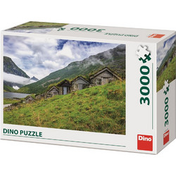 Puzzle Dino Βουνοπλαγιά Με Καλύβες 3000 Κομμάτια