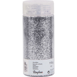 Σκόνη glitter Rayher λεπτοκομμένη 110gr ασημί (39 258 22)