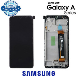 ΓΝΗΣΙΑ ΟΘΟΝΗ SAMSUNG A23 5G A236 COMPLETE LCD ME FRAME GH82-29734A BLACK ORIGINAL SERVICE PACK