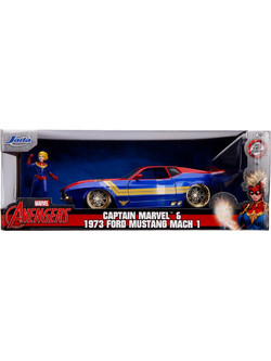 Jada Marvel Captain & 1973 Ford Mustang MACH 24 Σετ Φιγούρες Δράσης για 8+ Ετών 253225009