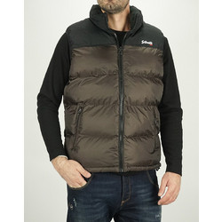 Schott UTAHV Αμάνικο Ανδρικό Μπουφάν Χειμωνιάτικο Puffer Χακί