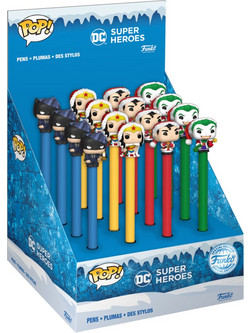 DC Comics Holiday Super Heroes display Σετ Στυλό 16τμχ