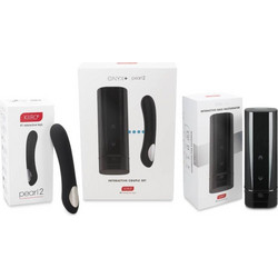 Kiiroo Titan + Pearl 2 Couple Set Δονητής για Ζευγάρια με App Control Μαύρος